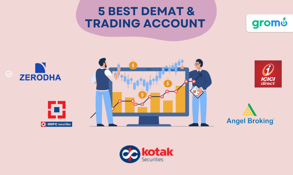 5 Best Demat and Trading Accounts which are Zerodha, ICIC direct, HDFC Securities, Angel Broking and Kotak securities