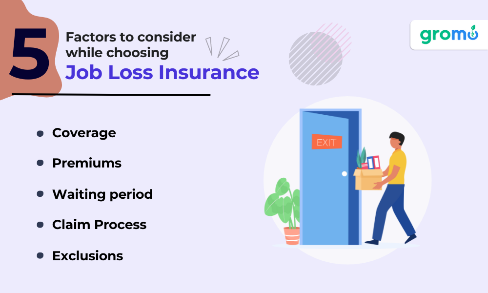5 Factors to consider while choosing Job Loss Insurance - Job Loss Insurance - GroMo