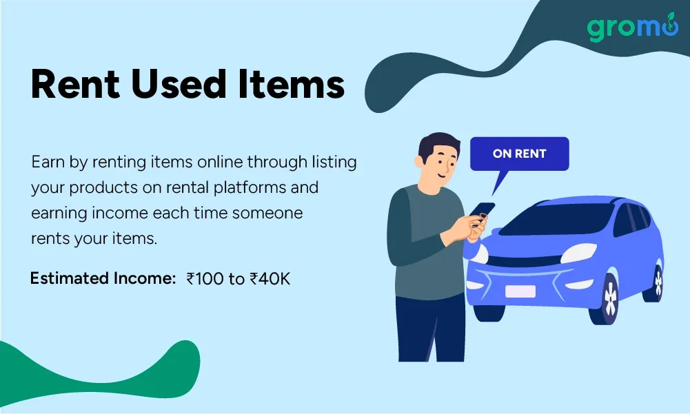 Sell/Rent Used Items - Earn Money Online - GroMo
