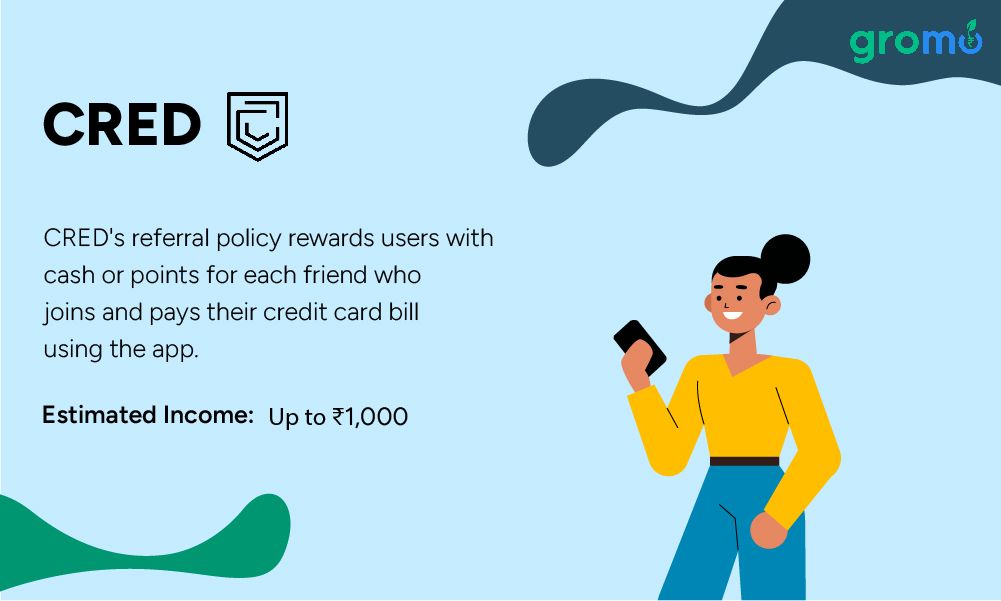Refer and Earn App: CRED - Top 10 Refer and Earn Apps - GroMo