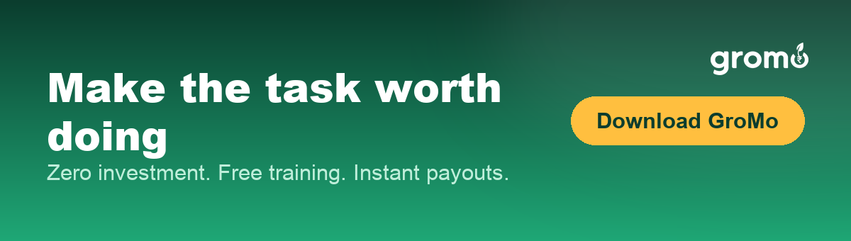 Banner inviting readers to join 60 lakh+ GroMo partners and earn commission on financial products