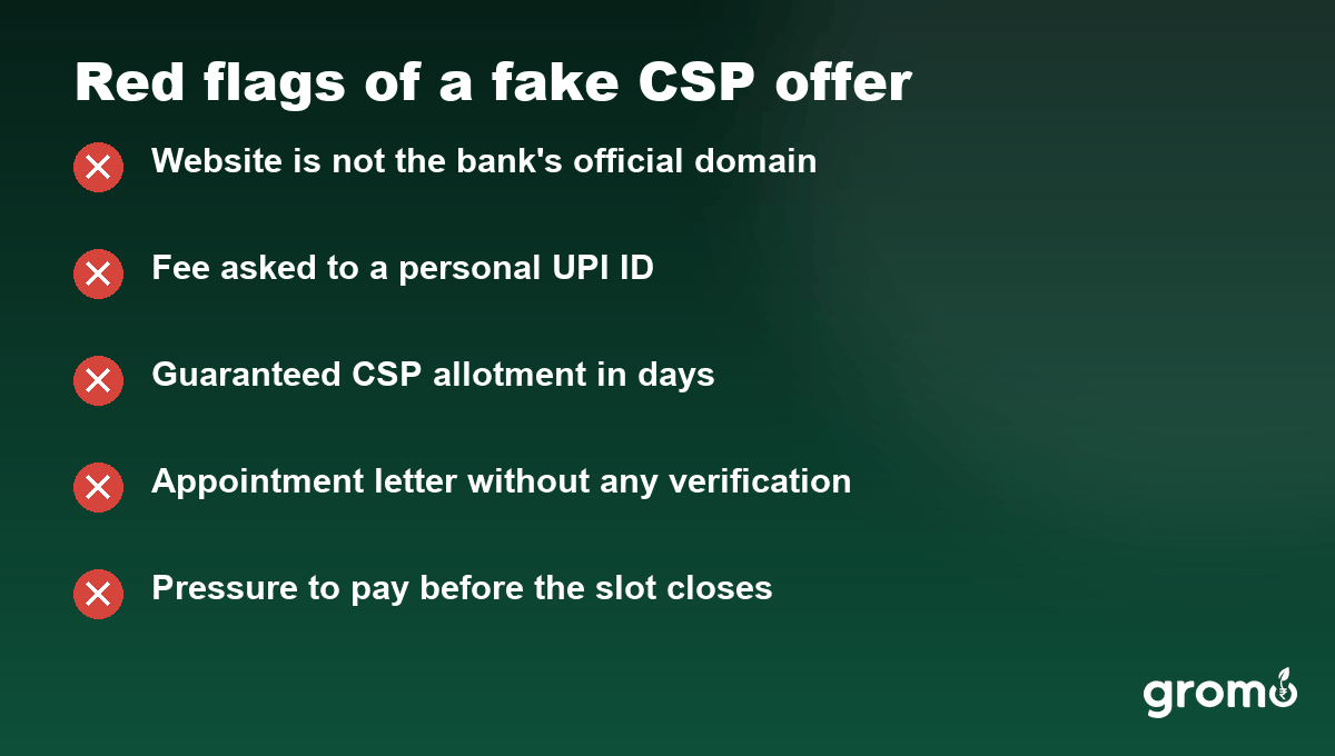 How to spot a fake CSP offer