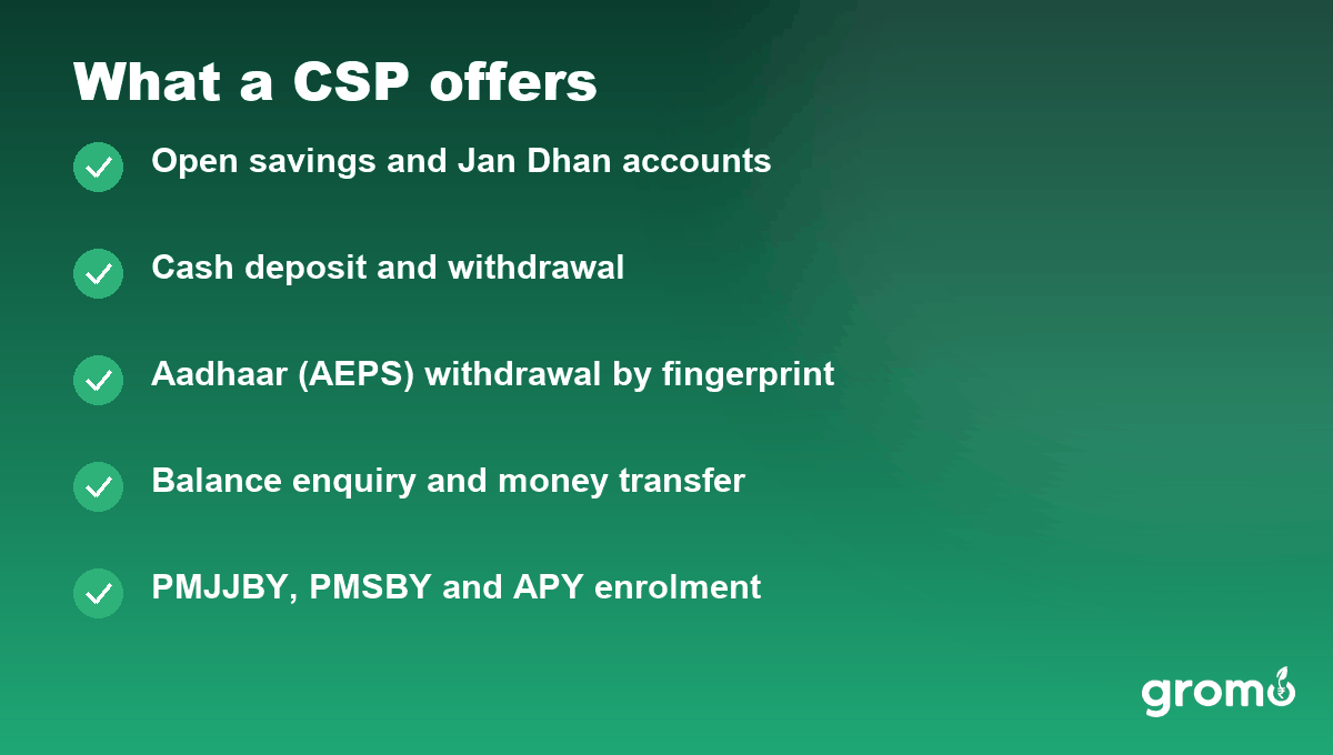 What a CSP offers