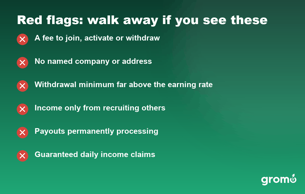 Red flags that an app will not pay