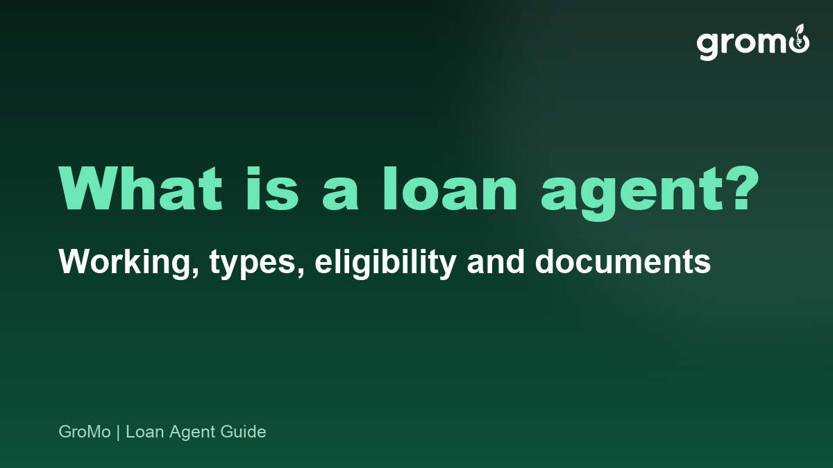 Diagram showing a loan agent connecting a borrower to banks and NBFCs, earning commission on disbursal