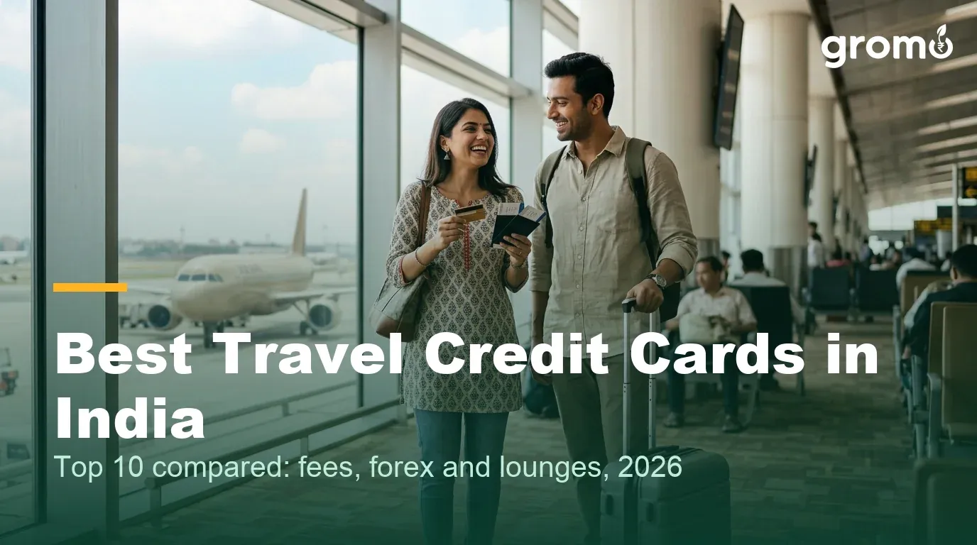 Indian couple at the airport with boarding passes and the best travel credit card
