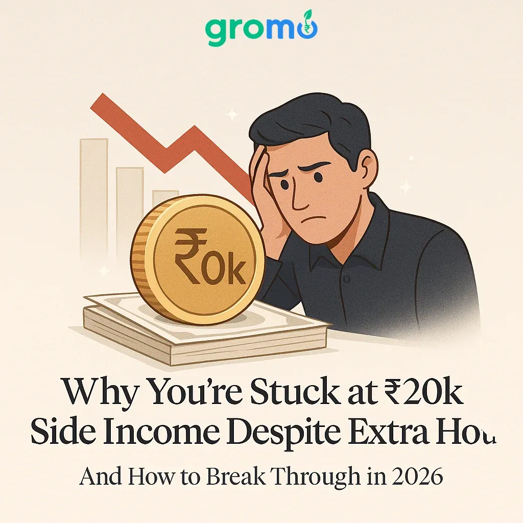 Why You're Stuck at ₹20k Side Income Despite Extra Hours (And How to Break Through in 2026)