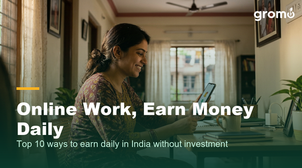 Young Indian woman receiving a daily online earning payment on her smartphone