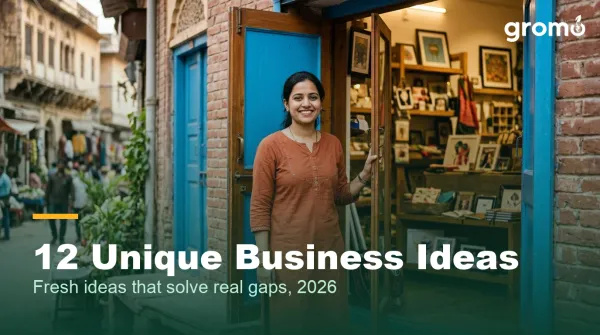 Indian entrepreneur at her unique small business studio with personalised gifts